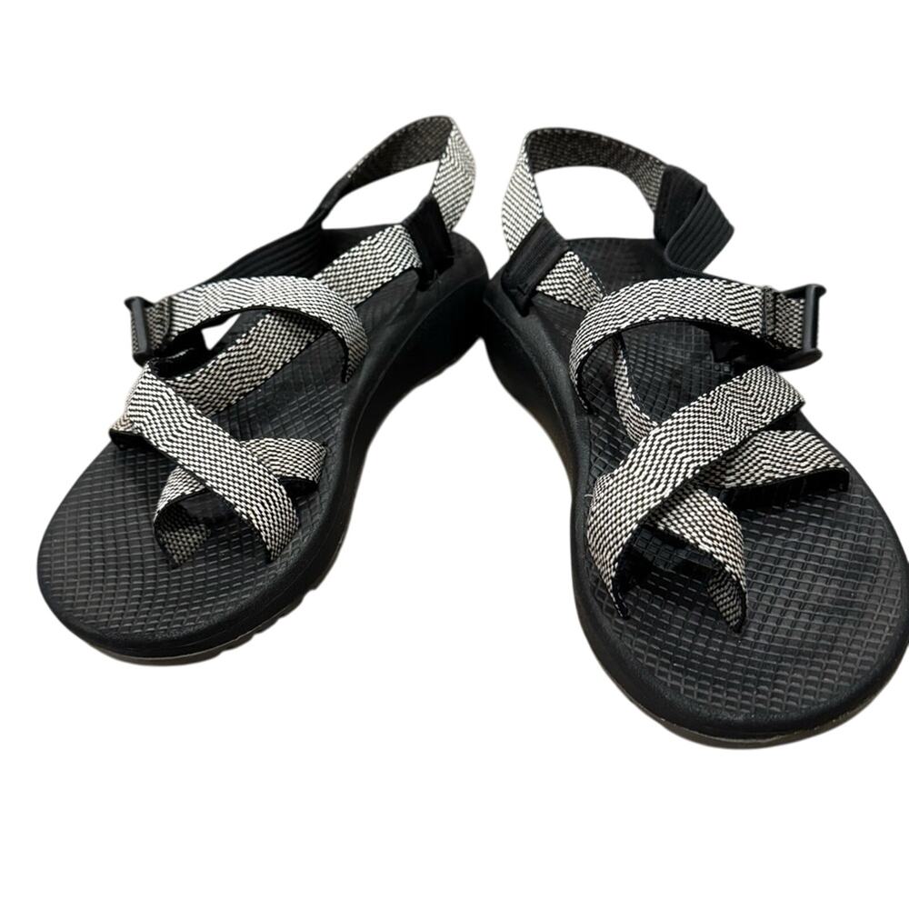 Chaco Women's Z/Cloud 2 Black/White Sandal Size 8 - Picture 2 of 8